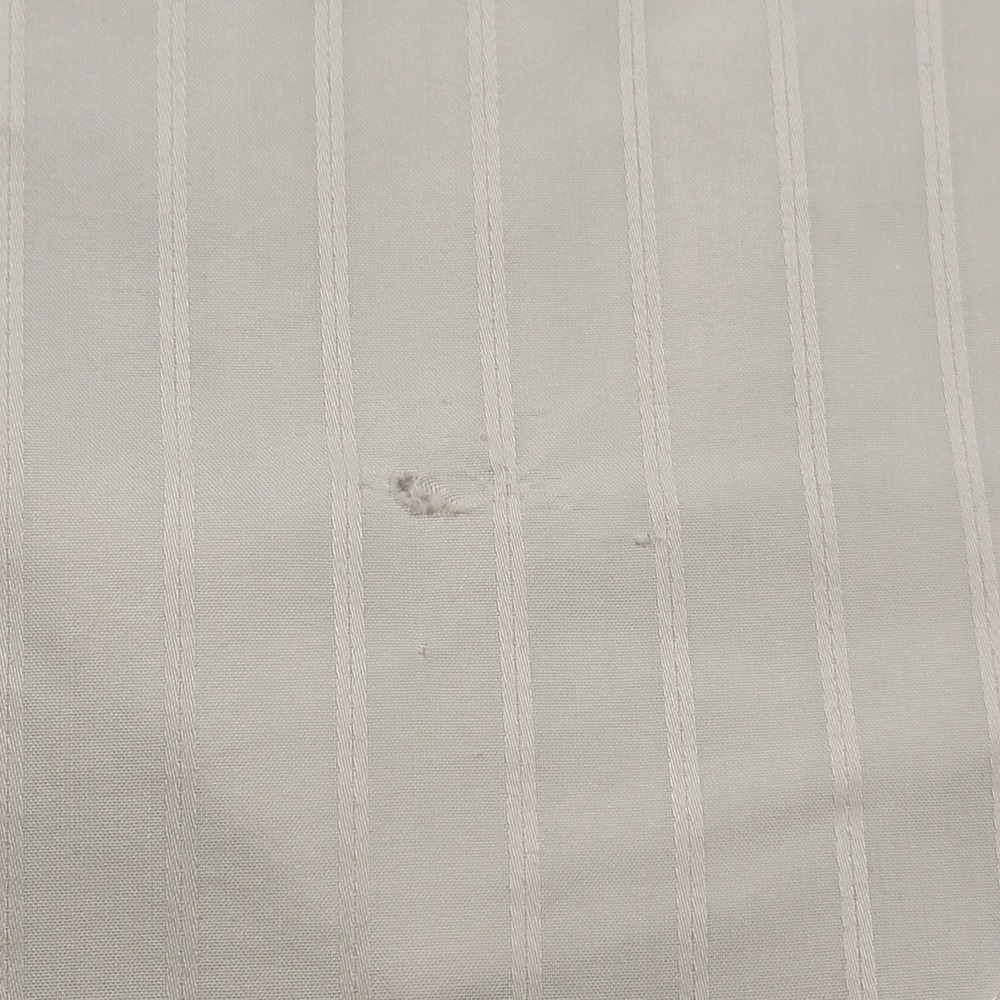 VTG Sears Roebuck & Co.‎ Mens Shirt Short Sleeve White Striped Button Up Large - Picture 6 of 9